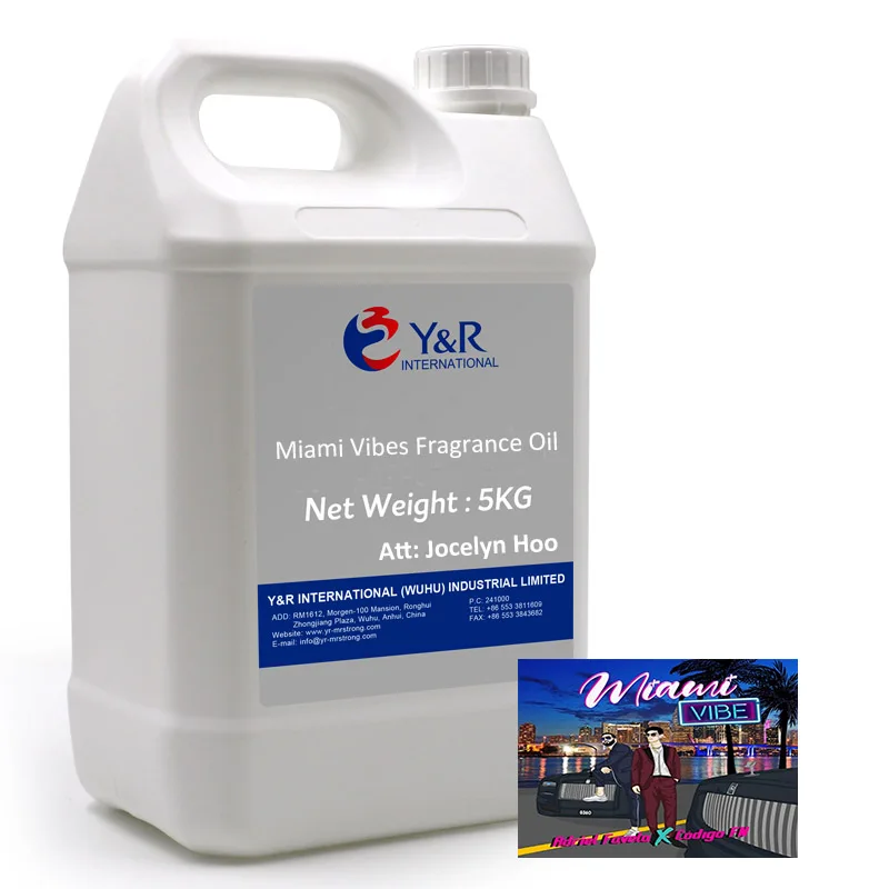 Long Lasting High Concentration Popular Hotel Scent Miami Vibes Fragrance Oil For Candle Diffuser Machine