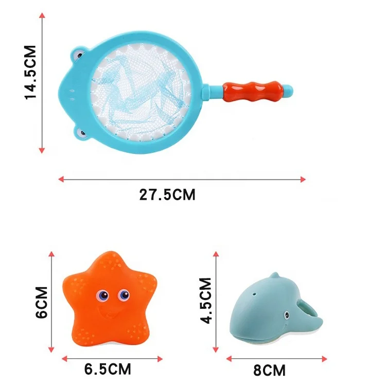 Bath Toys For Kids Shark Fishing Net Baby Water Toy