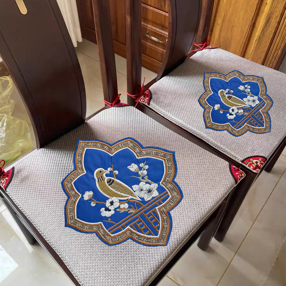 Chinese style large size embroidery cloth applique sofa pillow curtain applique sewing supplies Chinese large patch