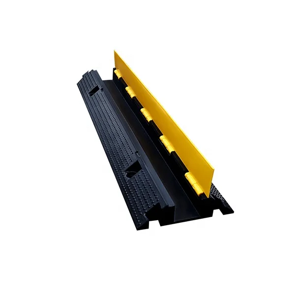 1000*230*50mm Wholesale Roadway 2 Channels Yellow Jacket Rubber Cable Protector