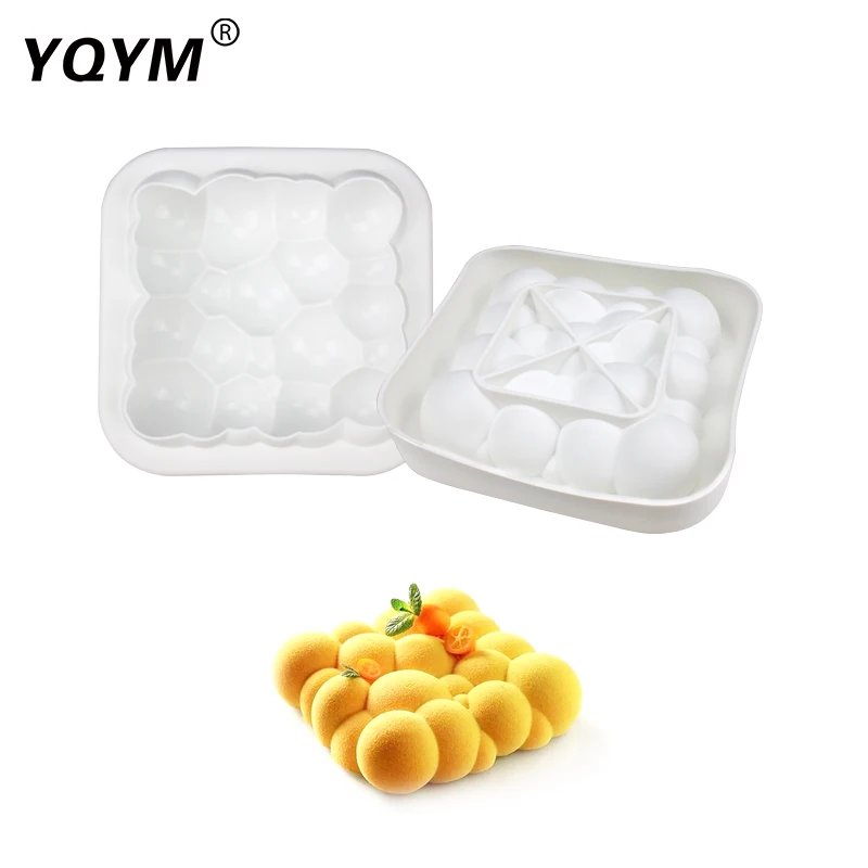 Custom-made Creative 3D Bubble Round Mousse Silicon Cake Mold