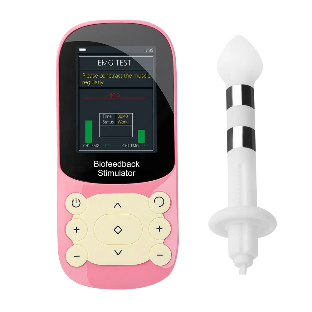 Dual Channel EMG Biofeedback Device for Men and Women Kegel Exercise Pelvic Muscle Training Pain Relief Electric Stimulator