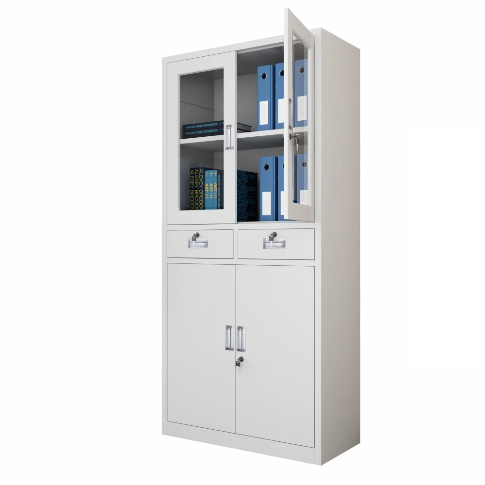 Good Quality Space Saving Furniture White Stainless Steel Cabinet