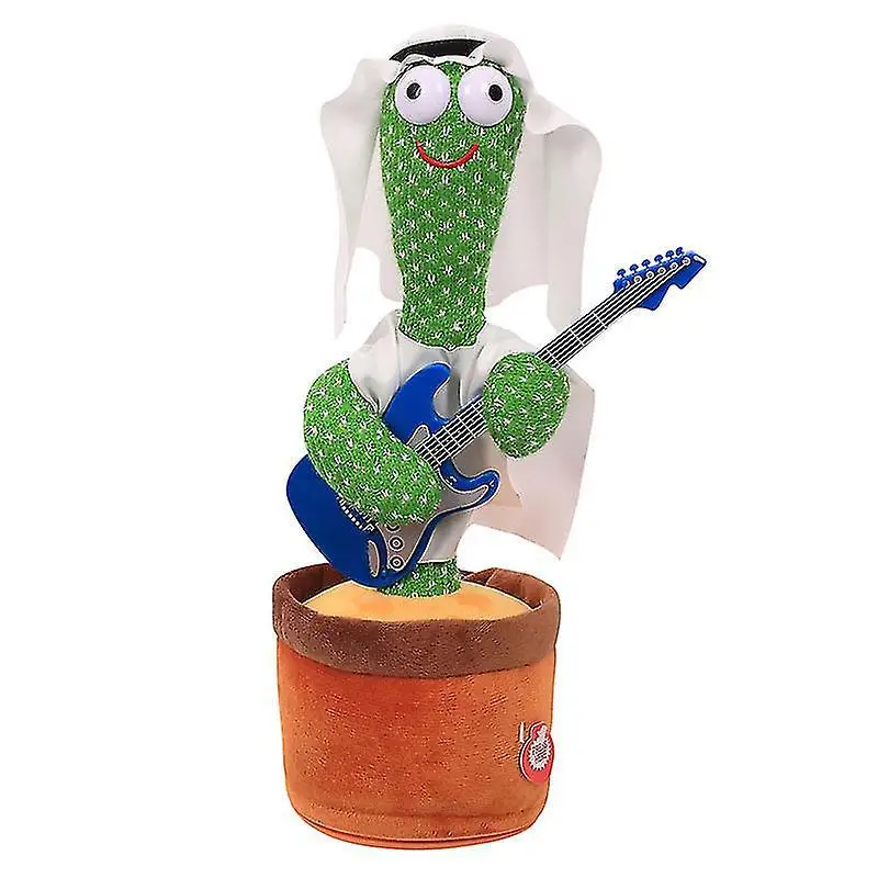 Christmas Cactus Singing Plush Toys Cute Electronic Shake Dancing Cactus Childhood Lighting Toys With The Song Birthday Gift