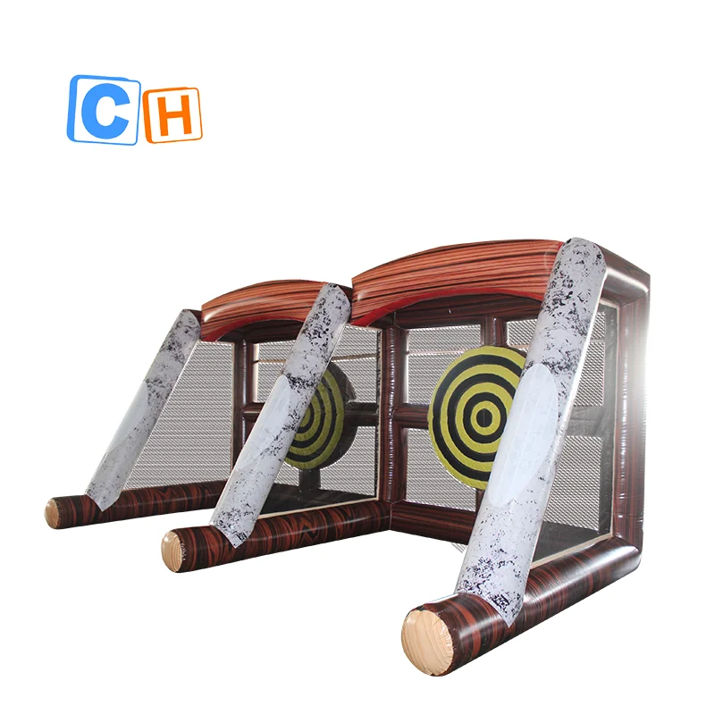New Arrival inflatable axes throwing dart game carnival sports game for adults inflatable axes throwing
