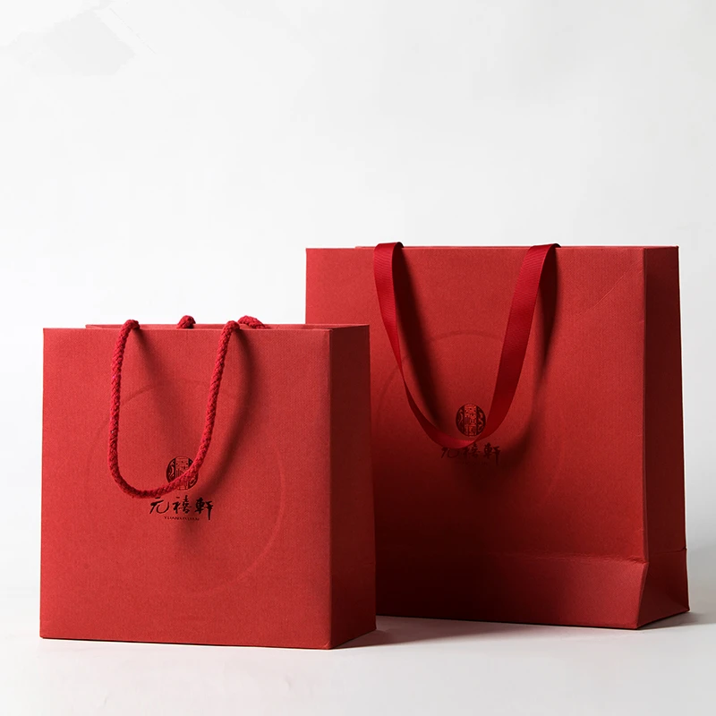 Factory sale kraft paper bag china whosale red kraft paper bag cheap price Sona Package take away food kraft paper bag