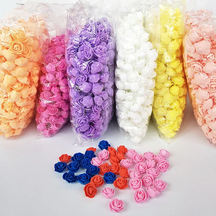 500 pcs/ bag Artificial Flowers rose bear flowers head 3.5 cm rose flower head