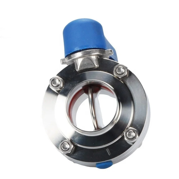 304Stainless Steel Hygienic grade Duckbill 2 Inch DN 50 simple Butterfly Valve Clamp Manual Valve