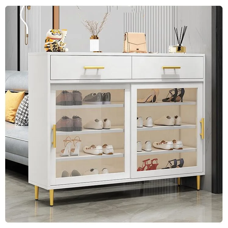 high quality custom made new design shoes rack cabinet modern with glass door