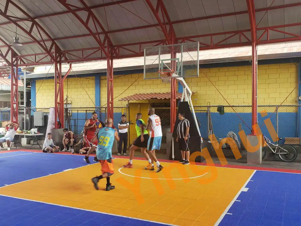 O-01 Outdoor 3x3 Street Basketball Family Backyard Basketball Badminton Playground Sport pickleball Flooring Synthetic Flooring