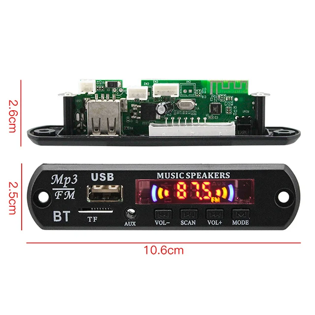 BT5.0 Audio Speaker Amplifier Board IR Remote Controller MP3 decoder board player module