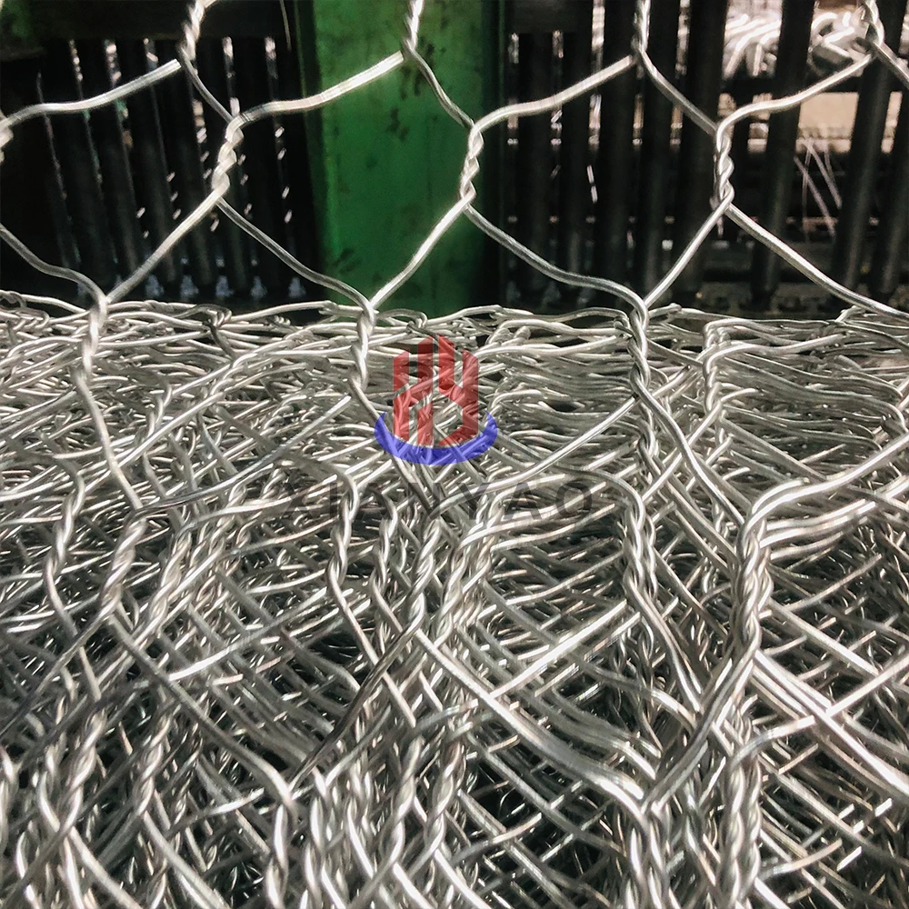 Auto Machine Woven Hexagonal Galvanized / PVC Coated 4 x 1 x 1 Stone Basket Gabion Box For Wire Fencing