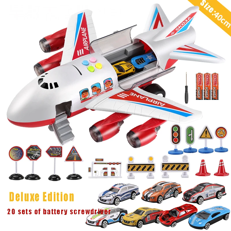Electric B/O Toy Plane Children Intelligence Airplane Toys Mobile Inertial Simulation Airliner With Light and Music Toys