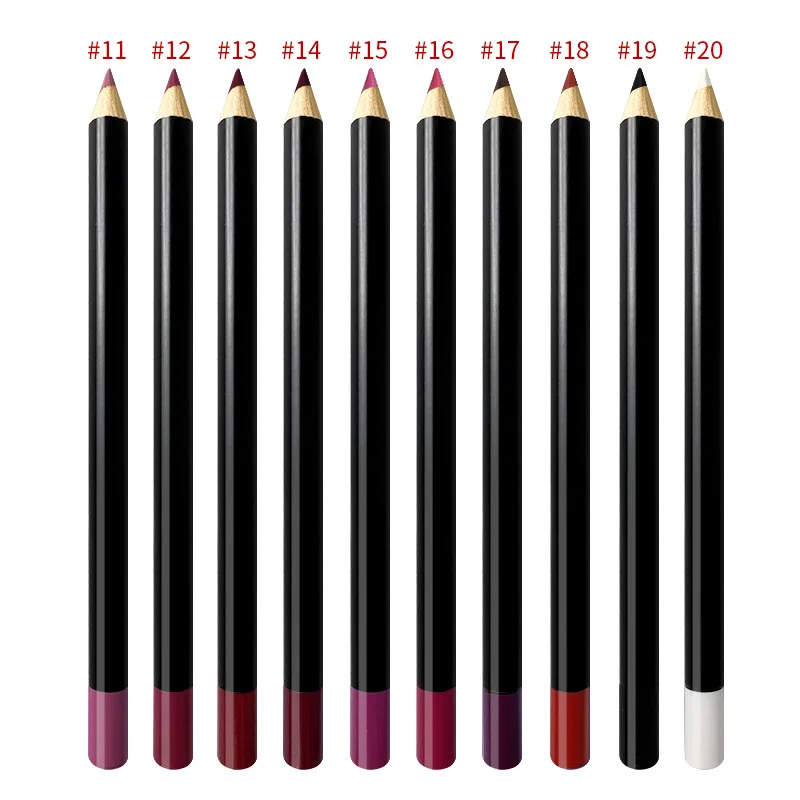 OEM Cosmetic Creamy Vegan Lip Liner Private Label Lipstick Custom Makeup Lip Liner Brown Lipliner Pencil Vendors