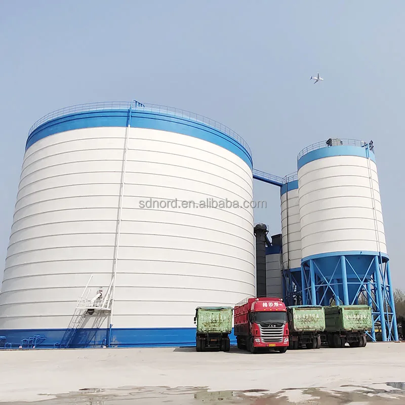 Large cement steel silo material storage tank spiral silo gravel fly ash welded silo