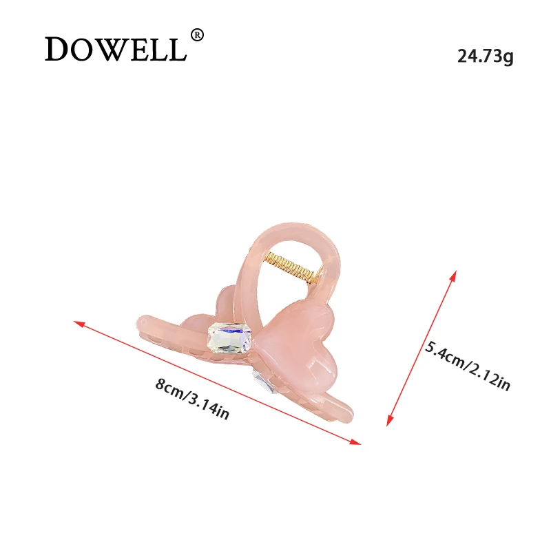 DOWELL Wholesale Flower Decorative Claw Clip Medium Size Plastic Hair Clip Girls Daily Party Sweet Korean Style Outfits
