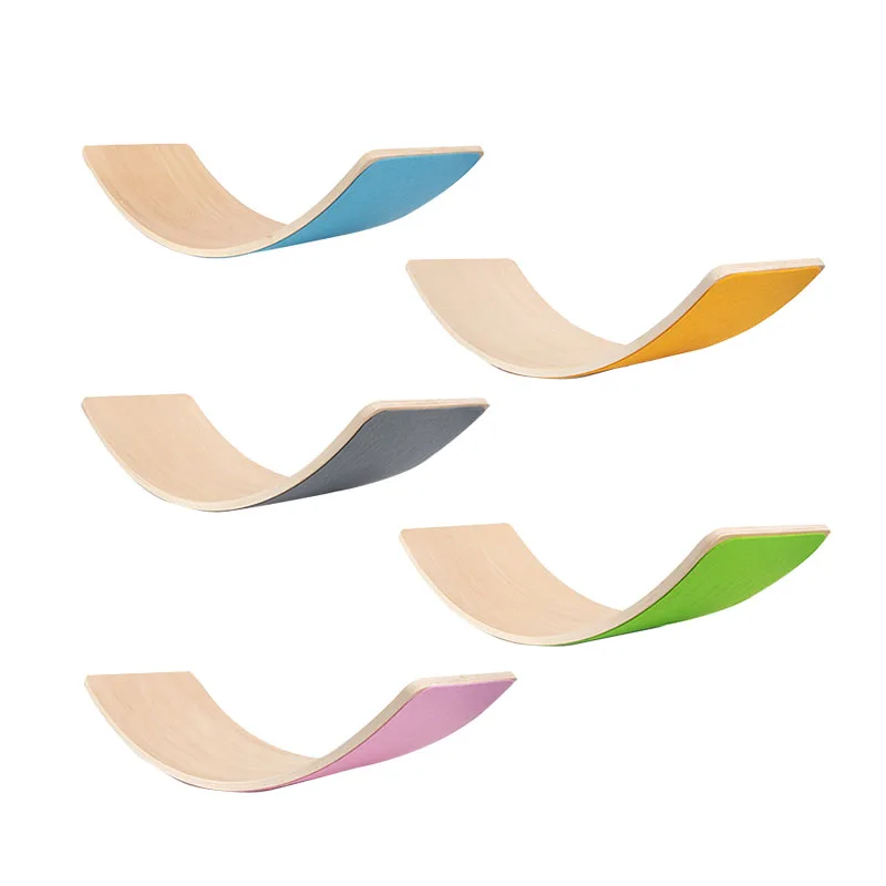 kids  yoga balance board  Training Board Wobble Balance Board Montessori Kinderboard For Kids