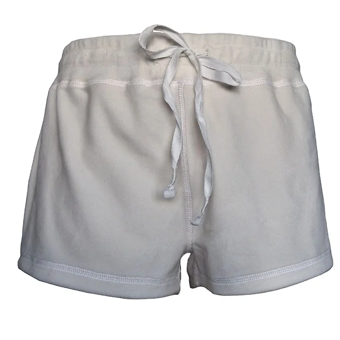 2020 OEM Custom Service High Quality 230gsm 95% poly 5% ea velour Loungwear sleepwear Ladies Shorts Women