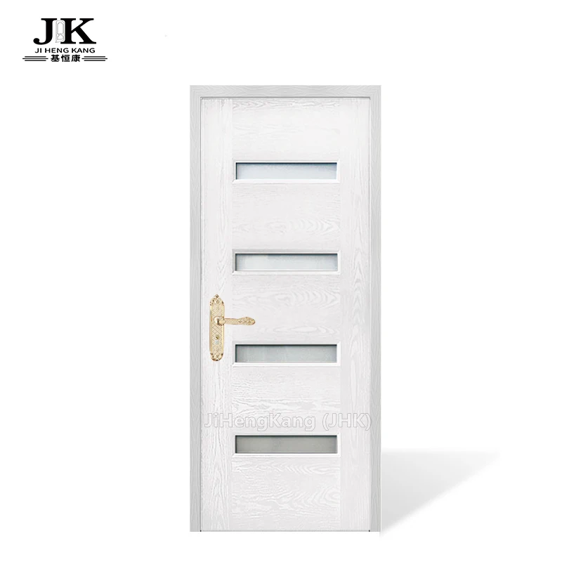 JHK-FD02 FRP дверь американская белая отделка зерна со стеклом четыре открывающиеся