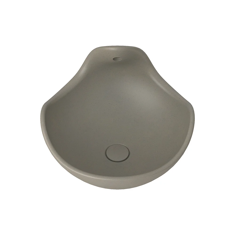 The newly designed villa bathroom sensor effluent concrete sink high-grade taupe cement concrete wash basin