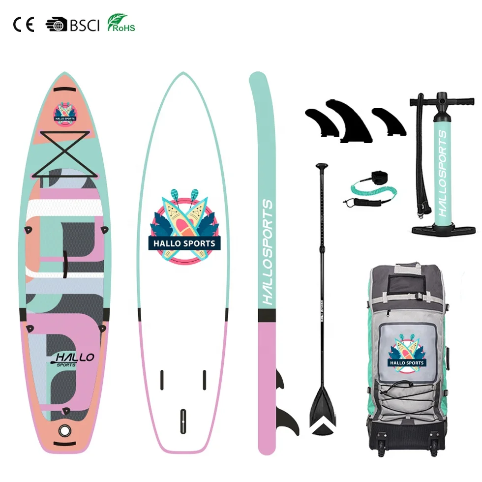 Hallosports 047 portable xl water inflatable wholesale sup paddle board top seller