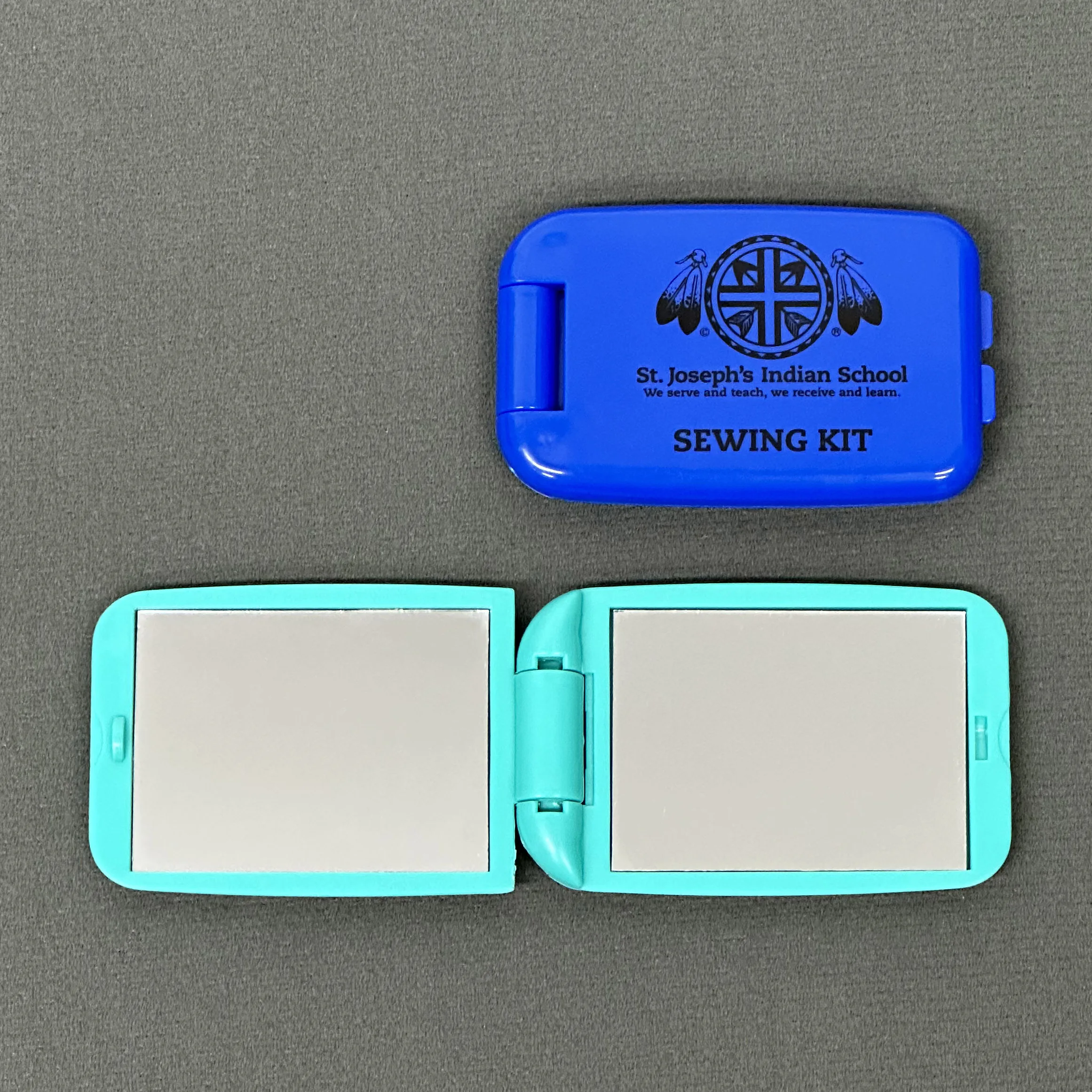 Customized Logo Folding Makeup Mirror Square Plastic Double Sided  Vanity Mirror Promotional Gifts Mirror