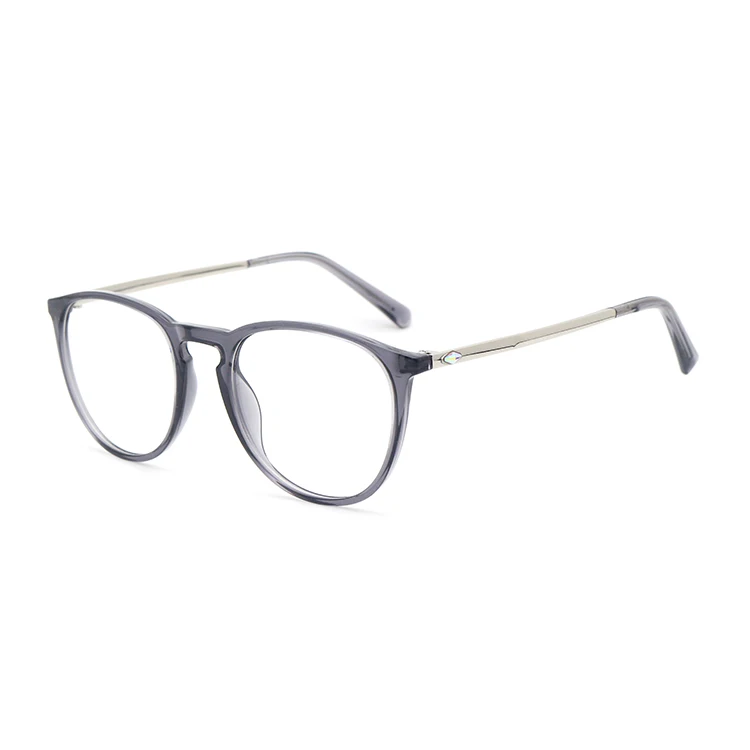 Fashionable italian round acetate eyeglasses frames thin optical frames unisex glasses frames