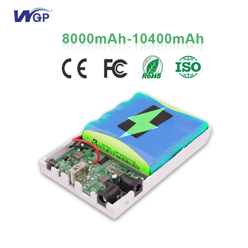 WGP UPS DC 5V 9V 12V USB Power Bank Online Backup Supply Battery mini UPS for Wifi Router Modem Camera Mobile Phone