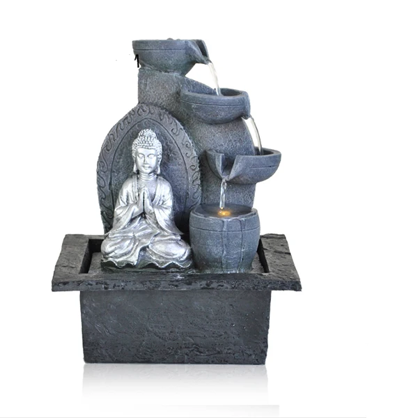 
High quality indoor desktop features statues relaxation buddha fountains 
