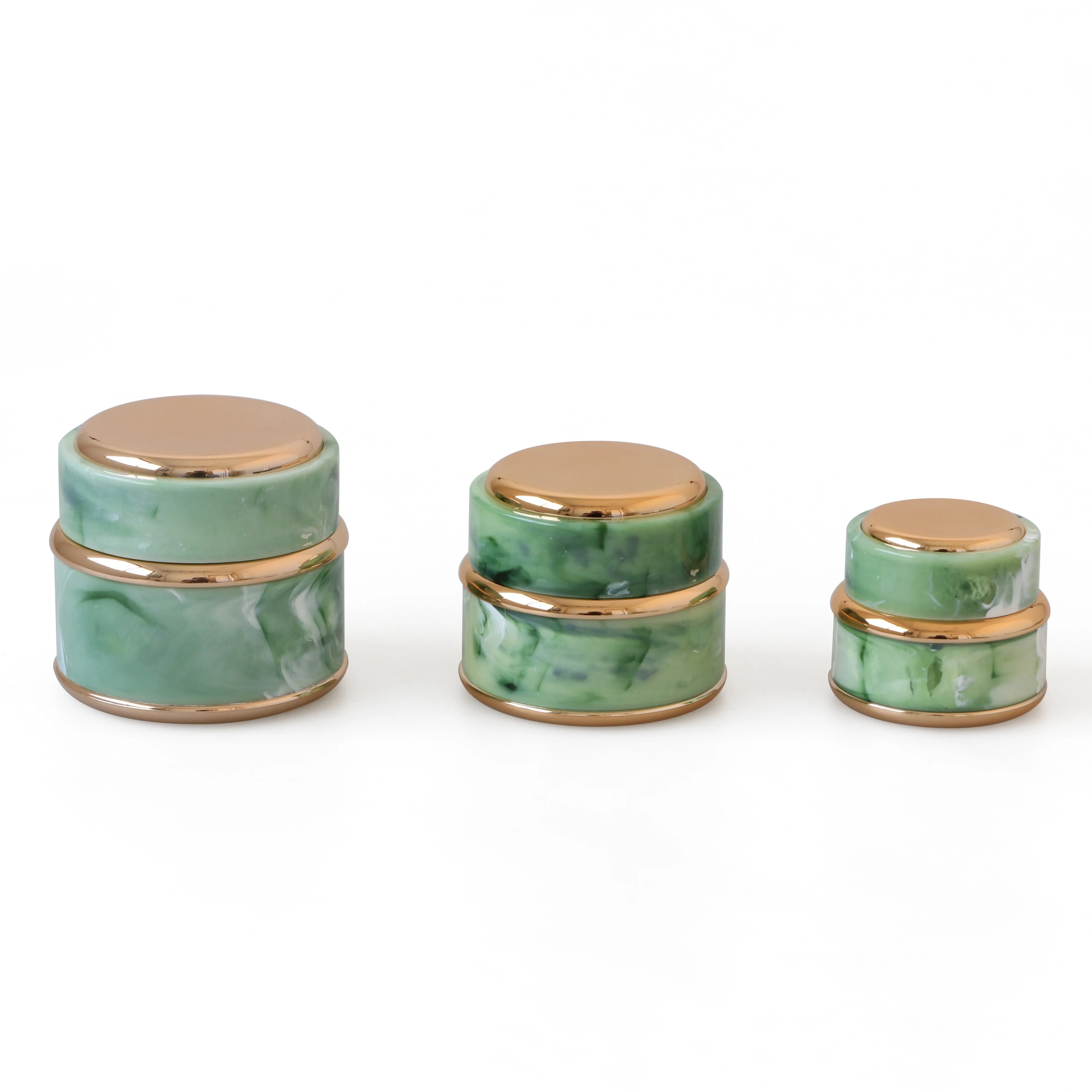 Luxury 5ml 7ml 15ml 30ml 50ml empty plastic cosmetic cream jars packaging