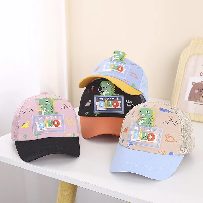 Kids Mesh Hat With Custom Logo Cartoon Sun Hats Baseball Snapback Cap Wholesale Trucker Hat Sports  Kids Cap Cotton Summer