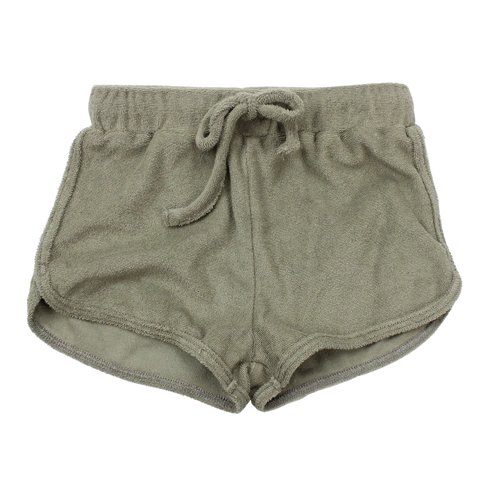 
Wholesale high quality baby plain shorts toddlers outside shorts towelling soft unisex baby shorts 