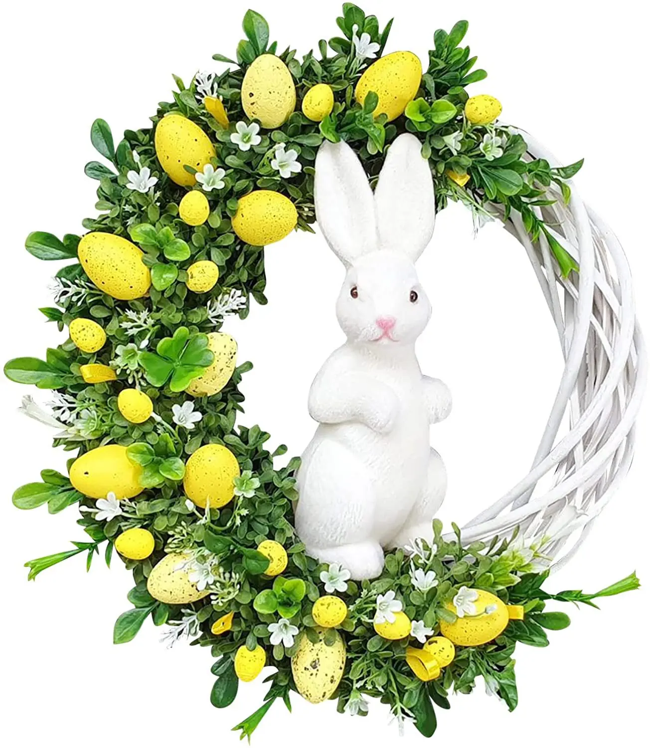Easter Plant Garland DIY Bunny Egg Artificial Wreaths Wedding Home Easter Wall Door Hanging Home Party Decoration Rabbit Wreath