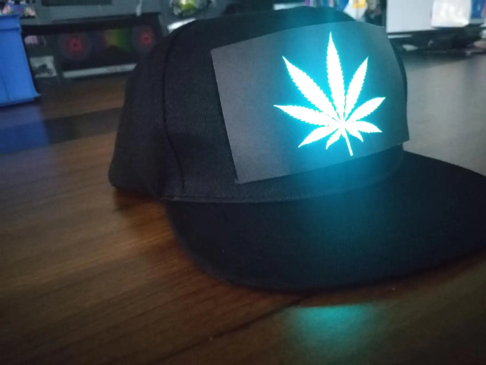 Hot Sale Creative Dance Custom Flashing baseball light up EL Panel hats Sound activated LED party Cap