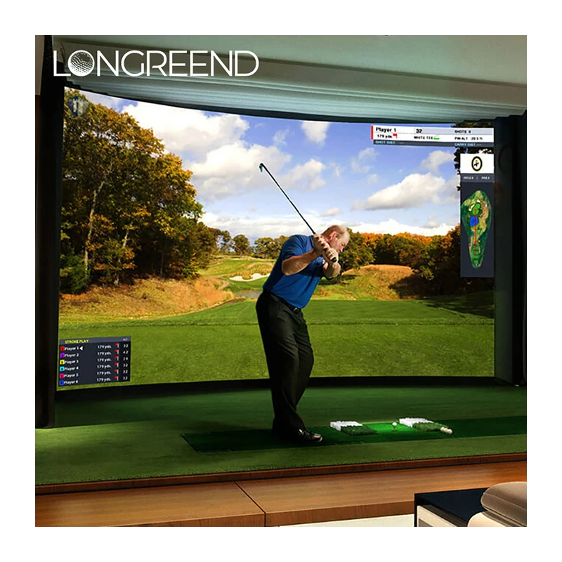LONGREEND Indoor Golf Simulated Indoor Golf Simulator Screen Golf Silencer Screen
