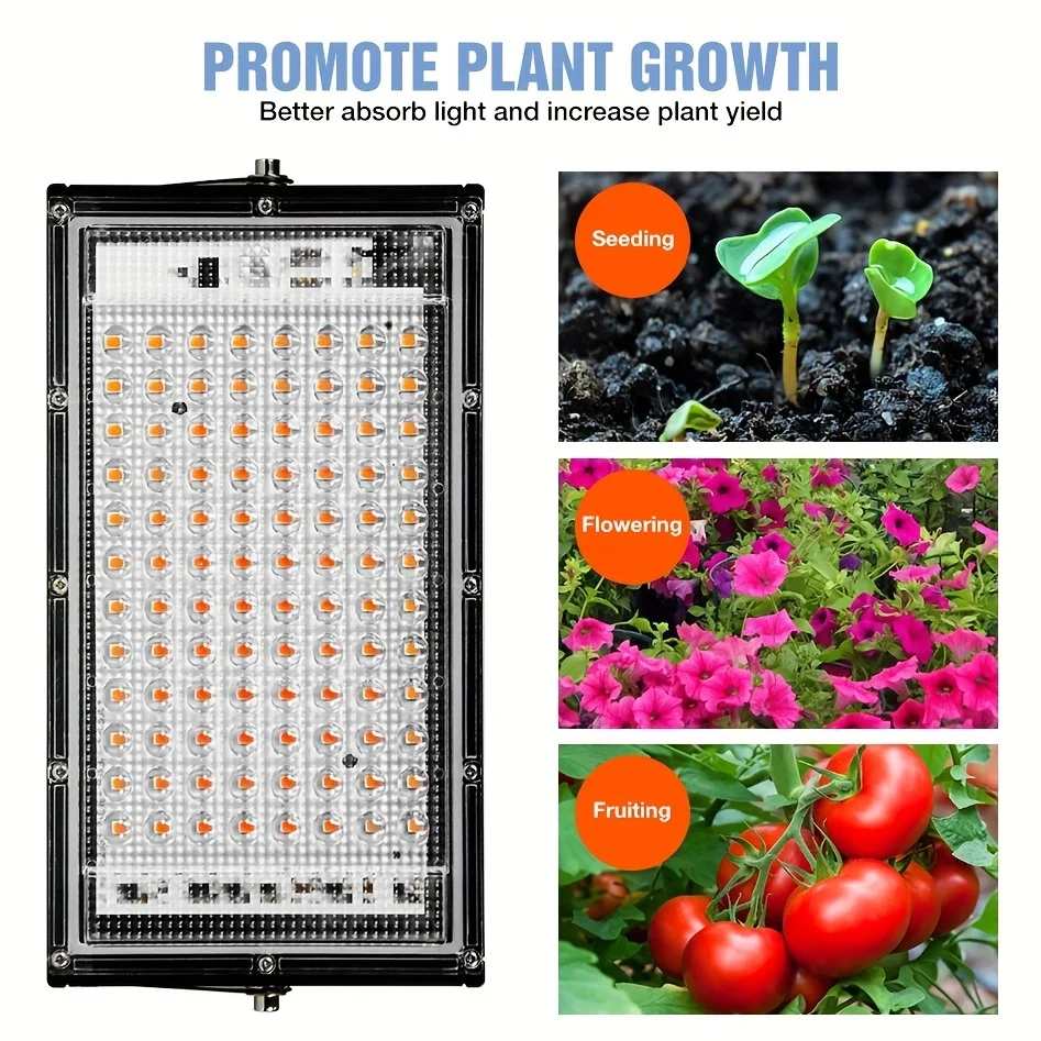 LED Grow Light Phyto Lamp AC 220V 50W LED Full Spectrum Floodlight Indoor Outdoor Greenhouse Plant Hydroponic Plant Spotlight