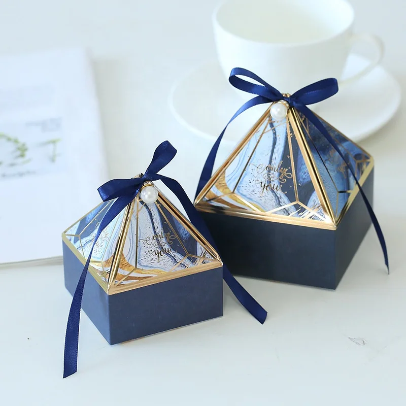 Free Shipping ECO Friendly Gift Box Closure Chocolate Candy Paper Gift Boxes With Ribbon Pearl