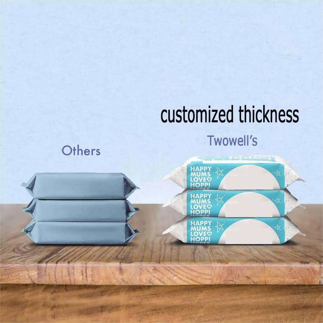2024 Twowell Zhejiang Organic Bamboo Private Label Natural Soft Cleaning Baby Wet Wipes