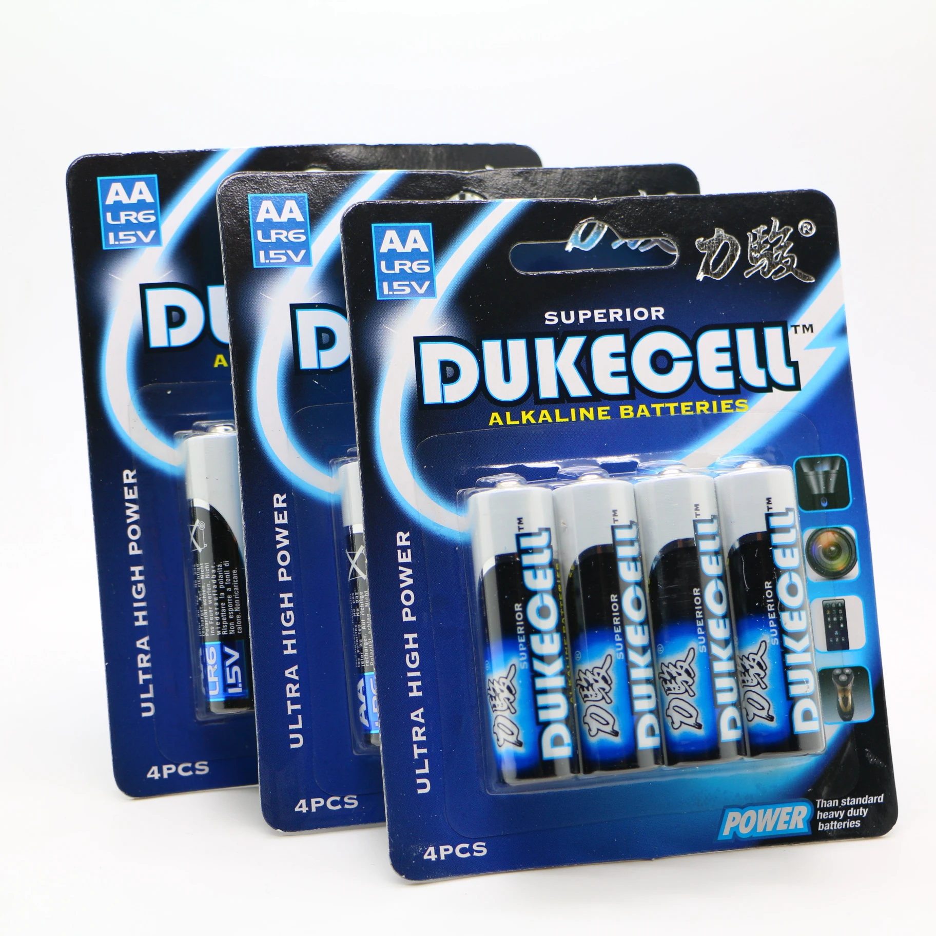 Dukecell r6 AA um3, щелочная батарея для сухих ячеек, для детей, игрушки для электрических машинок, курток, ковбойские времена OEM, не перезаряжаемая фольгированная полка