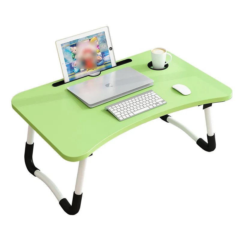 HOMEMORE Eat in Bed Small Wood Portable Study Desk Foldable Laptop Table Sofa Dinning Folding Tables Tray With Cup Holder