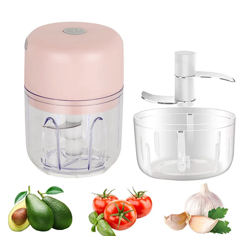 Electric Crusher Portable Mini Food Processor With USB Charging Rainproof Garlic Masher for Ice Cubes Spices 250ML