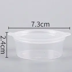 2oz clear disposable plastic chili patse sauce cup pp sauce containers with lids