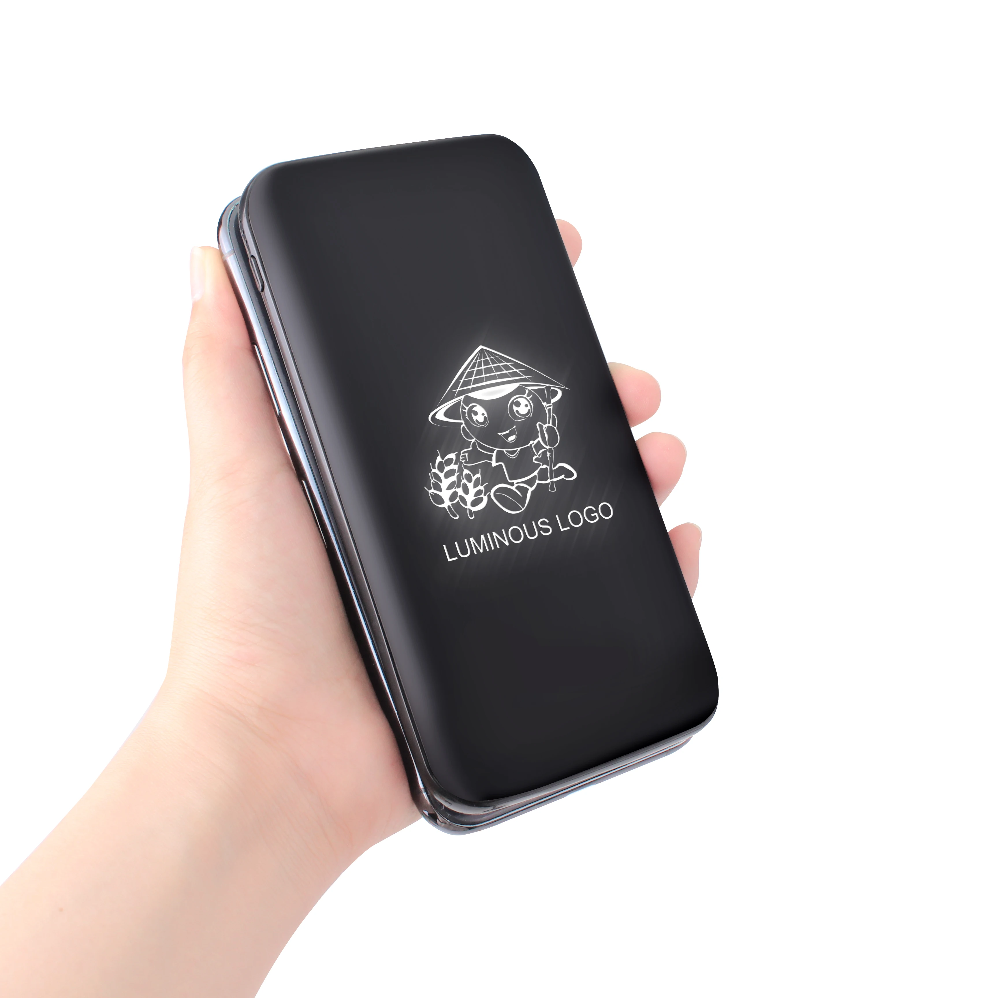 2021 Wireless Power Bank LED Logo High Quality Rohs Power Bank With Sticker