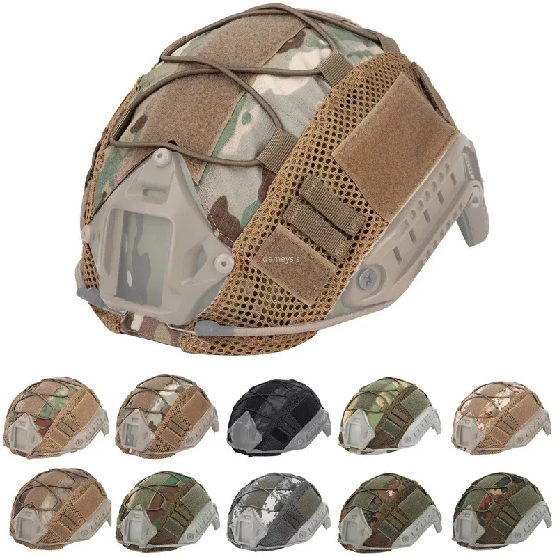 Fast Tactical Helmet Cover CP Camouflage Helmet Cloth Outdoor Camouflage Elastic Rope Helmet Cover