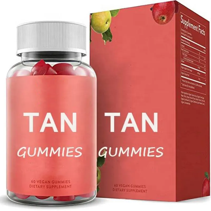 Private Label Vitamin Tanning Gummies Black Health Skin Self Tanning Tan Gummy With Vitamin A Sunless  Activator for Adults