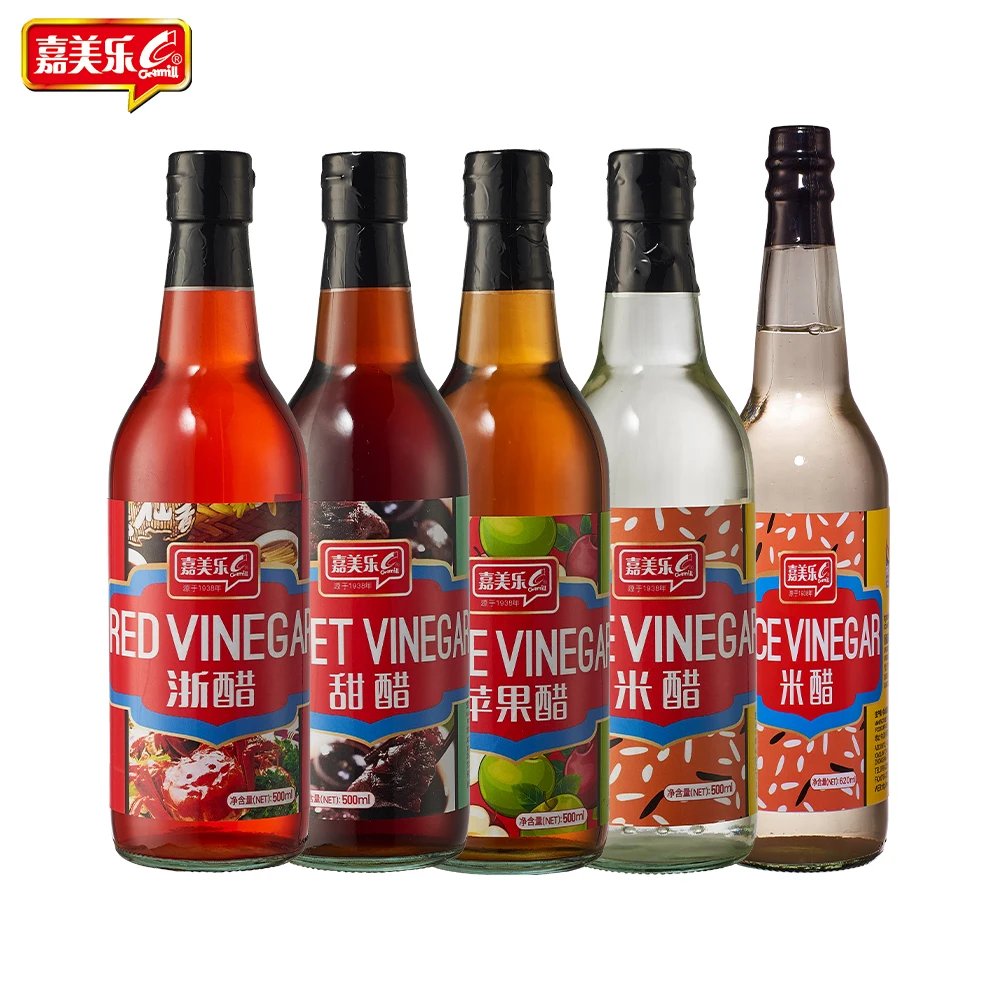 Free samples Hot Sale Factory seasoning Vinegar 500ML Glass Bottle bulk Red Vinegar
