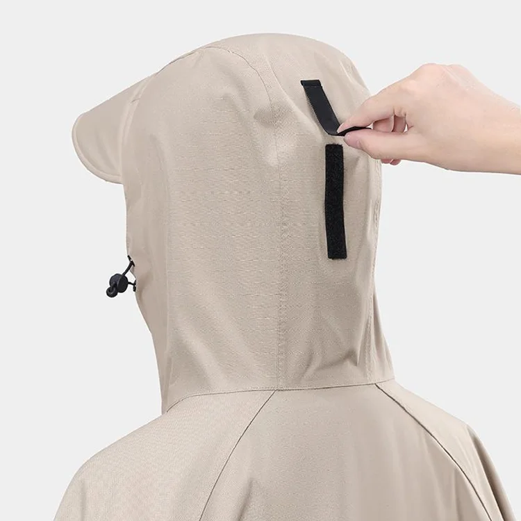 New Extended Loose Waterproof Adult Unisex Bike Electromobile Thickening Polyester Pongee Rain Poncho with Wide Hood Brim