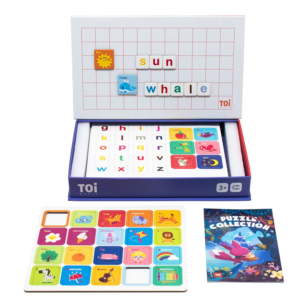 Cartoon cute letters Board Book Printing Service alphabet flash card custom books for Children