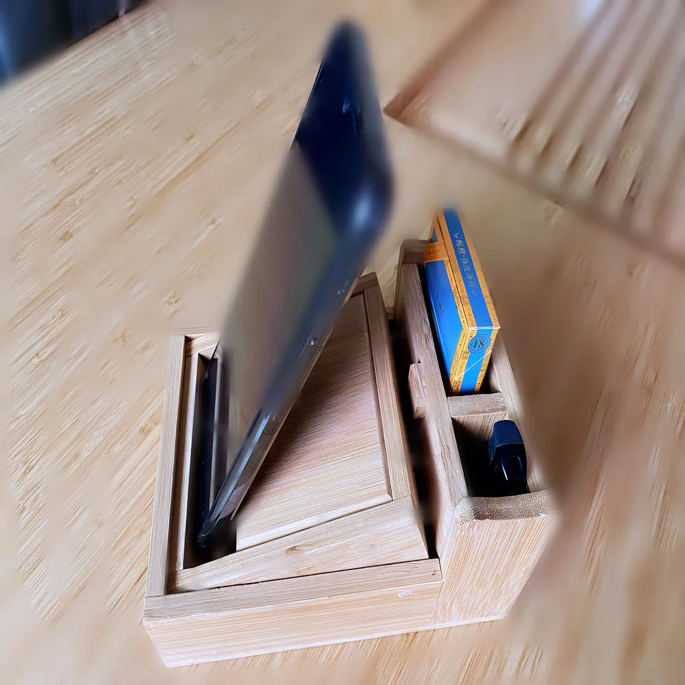 New Fashion Wholesale Bamboo Tobacco Case Storage Automatic Cigarette Holder Box Case