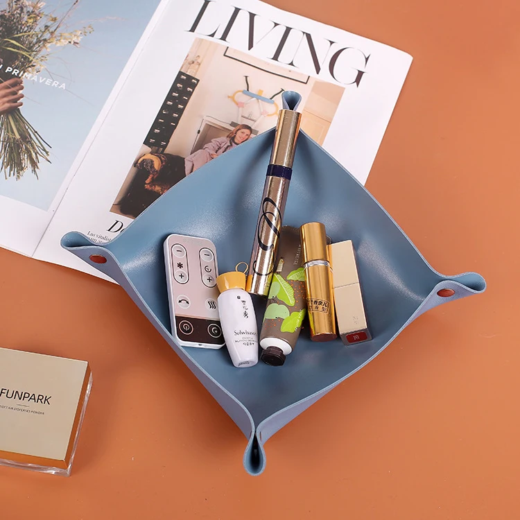 2022 pink color PU leather lash tray storage for women